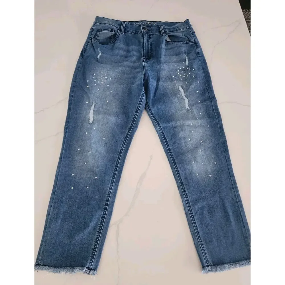 Girls Clothing Lot 3 Pieces Sz 18 Plus/20 Jeans & 2 Tops (1 New Top)